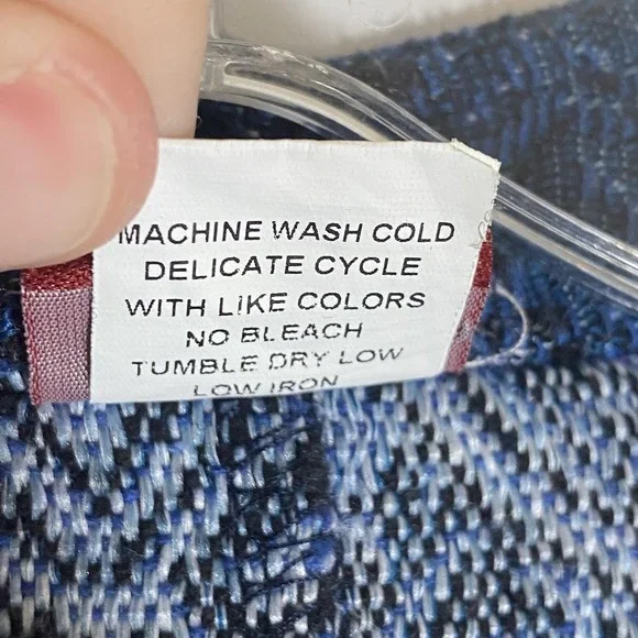 Blue Court By Haband Jacket Womens Medium Blue Tapestry Button Front Pockets - Picture 13 of 16